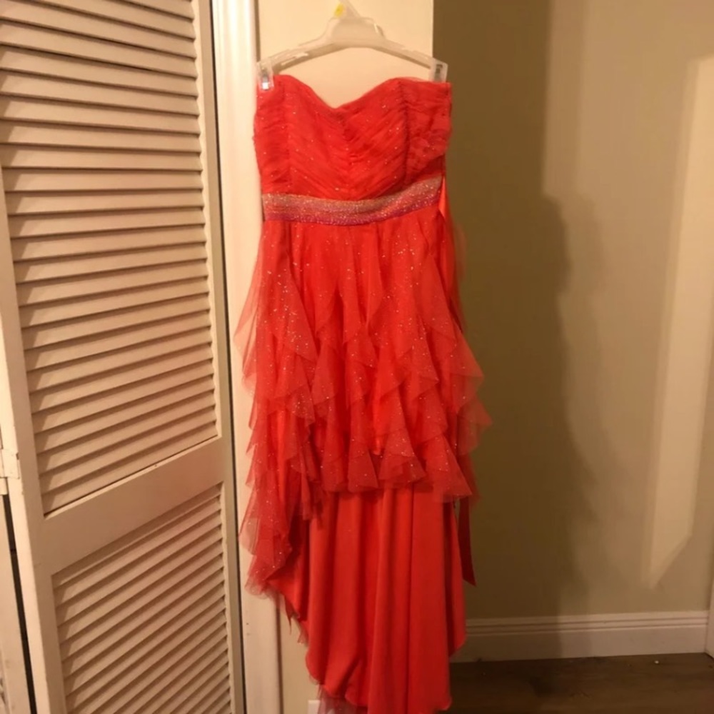 Strapless high low dress
